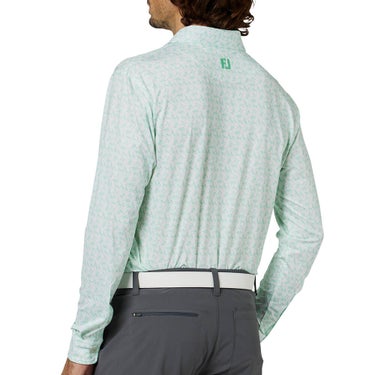 フットジョイ FootJoy メンズ ヴィンテージフラワープリント 長袖 ポロシャツ FJ-F25-S10 2025年モデル 商品ディテール