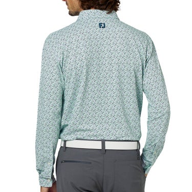 フットジョイ FootJoy メンズ ブロックゲームプリント 長袖 ボタンダウン ポロシャツ FJ-F25-S12 2025年モデル 商品ディテール