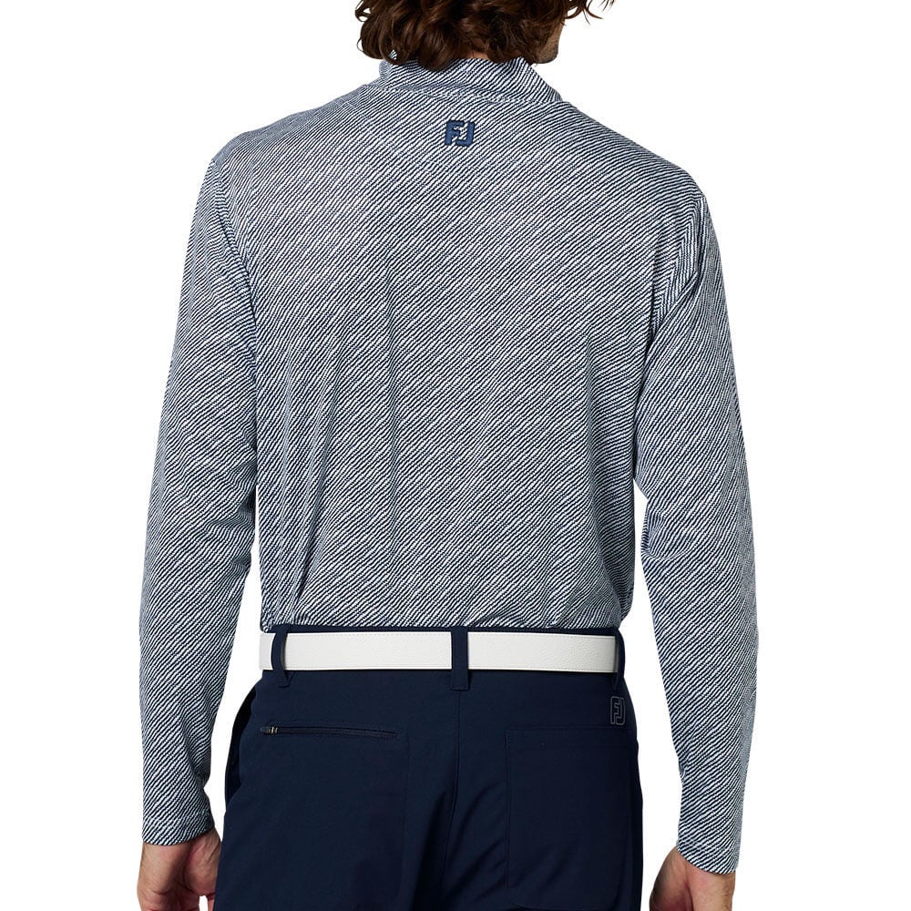 フットジョイ FootJoy メンズ ウェーブラインプリント 長袖 モックネック シャツ FJ-F25-S13 2025年モデル 商品ディテール