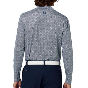 フットジョイ FootJoy メンズ ウェーブラインプリント 長袖 モックネック シャツ FJ-F25-S13 2025年モデル 商品ディテール
