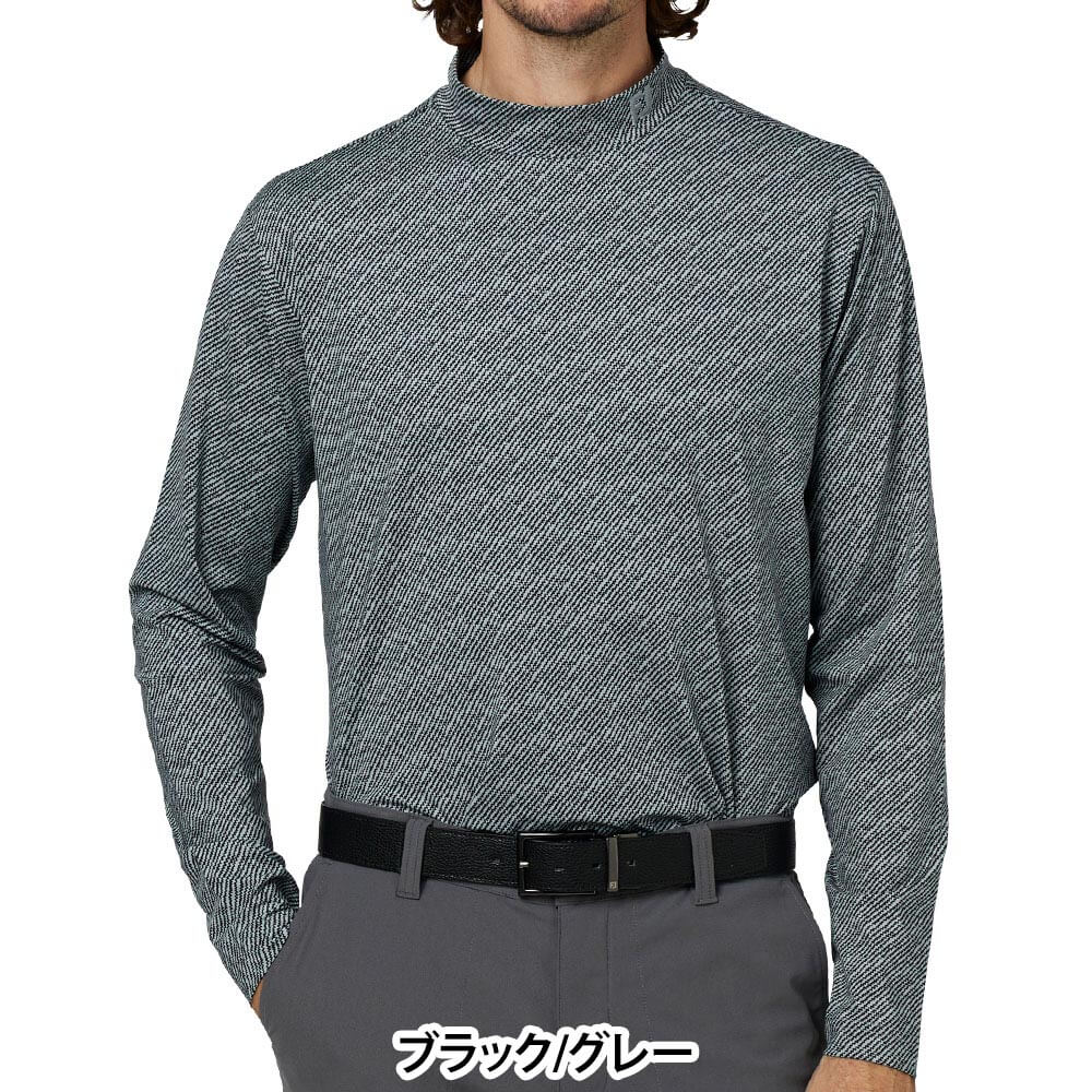 フットジョイ FootJoy メンズ ウェーブラインプリント 長袖 モックネック シャツ FJ-F25-S13 2025年モデル 商品ディテール