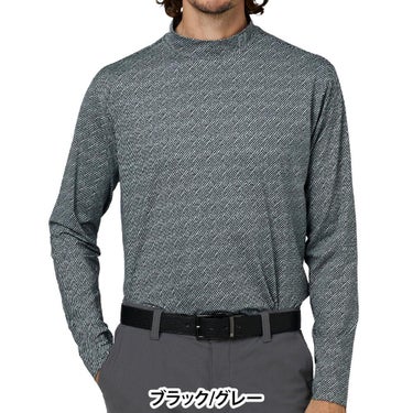 フットジョイ FootJoy メンズ ウェーブラインプリント 長袖 モックネック シャツ FJ-F25-S13 2025年モデル 商品ディテール