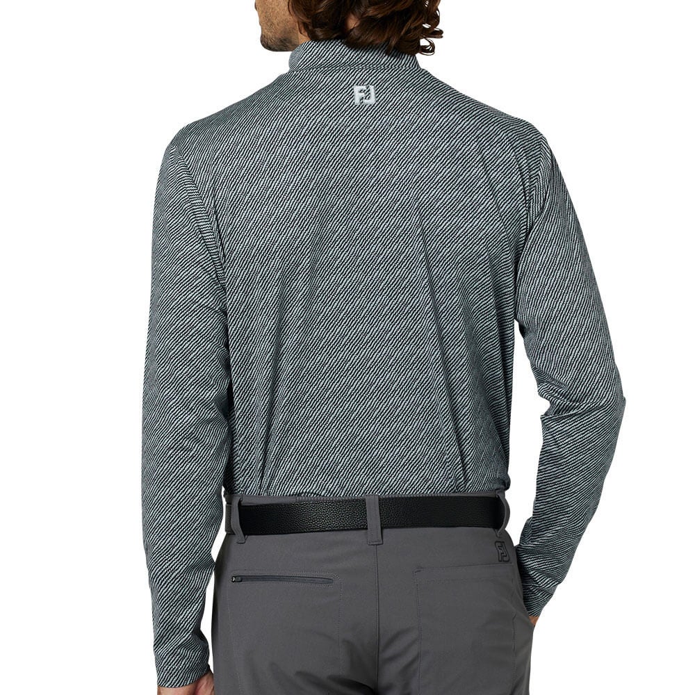 フットジョイ FootJoy メンズ ウェーブラインプリント 長袖 モックネック シャツ FJ-F25-S13 2025年モデル 商品ディテール
