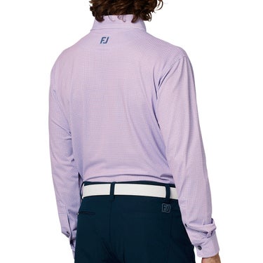 フットジョイ FootJoy メンズ 3Dピラミッドプリント 長袖 ボタンダウン ポロシャツ FJ-F25-S14 2025年モデル 商品ディテール