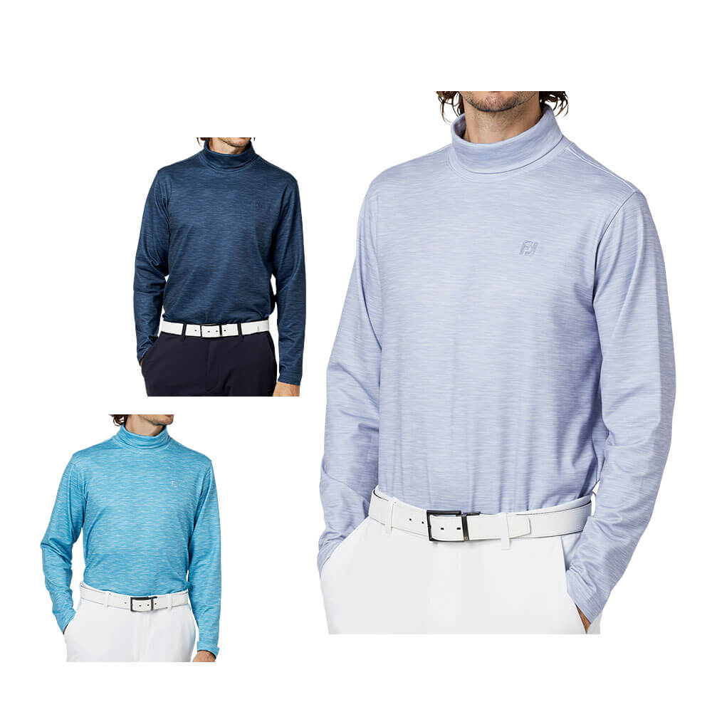 フットジョイ FootJoy メンズ スペースダイロールネック 裏起毛 長袖 タートルネックシャツ FJ-F25-S16 2025年モデル ウェア 正面