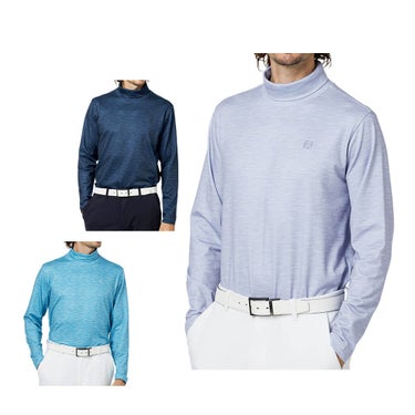 フットジョイ FootJoy メンズ スペースダイロールネック 裏起毛 長袖 タートルネックシャツ FJ-F25-S16 2025年モデル ウェア 正面