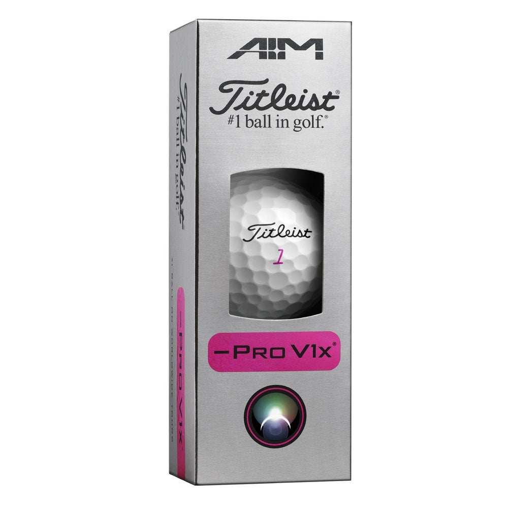 タイトリスト　プロV1x LEFT DASH A.I.M 2026年モデル ゴルフボール　1ダース（12球入り） エイム・エンハンスド ピンク 詳細5