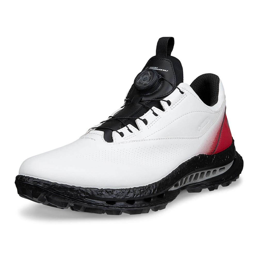 ecco エコー　BIOM C5 BOA バイオム C5 ボア メンズ スパイクレス ゴルフシューズ 132614 55428 WHITE/CHILI RED　2026年モデル WHITE/CHILI-RED（55428）