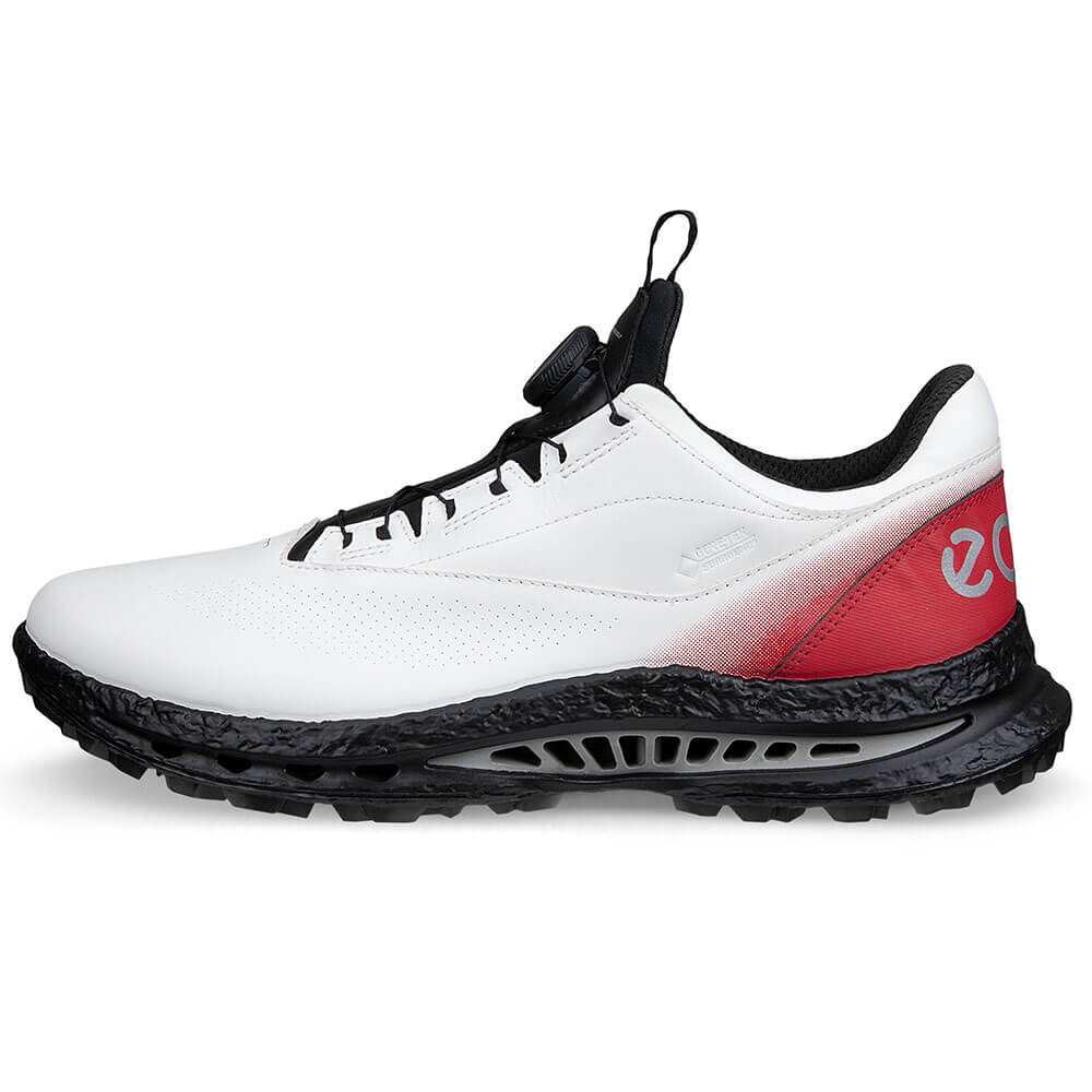 ecco エコー BIOM C5 BOA バイオム C5 ボア メンズ スパイクレス ゴルフシューズ 132614 55428 WHITE/CHILI RED 2026年モデル 反対側側面