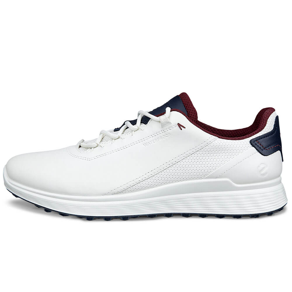 ecco エコー S-CASUAL エスカジュアル メンズ スパイクレス ゴルフシューズ 102814 51293 WHITE/MARINE 2026年モデル 反対側側面