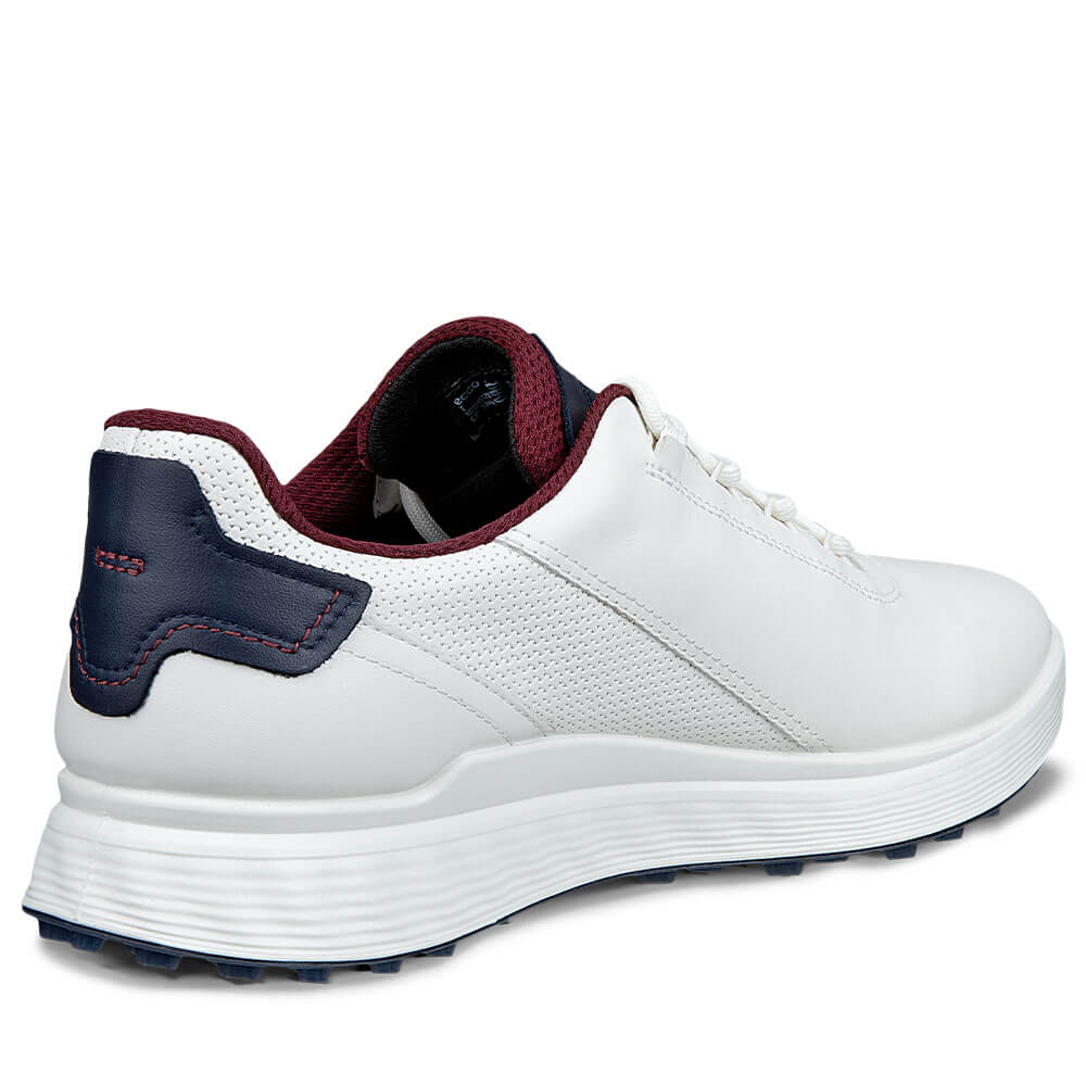 ecco エコー S-CASUAL エスカジュアル メンズ スパイクレス ゴルフシューズ 102814 51293 WHITE/MARINE 2026年モデル 上面
