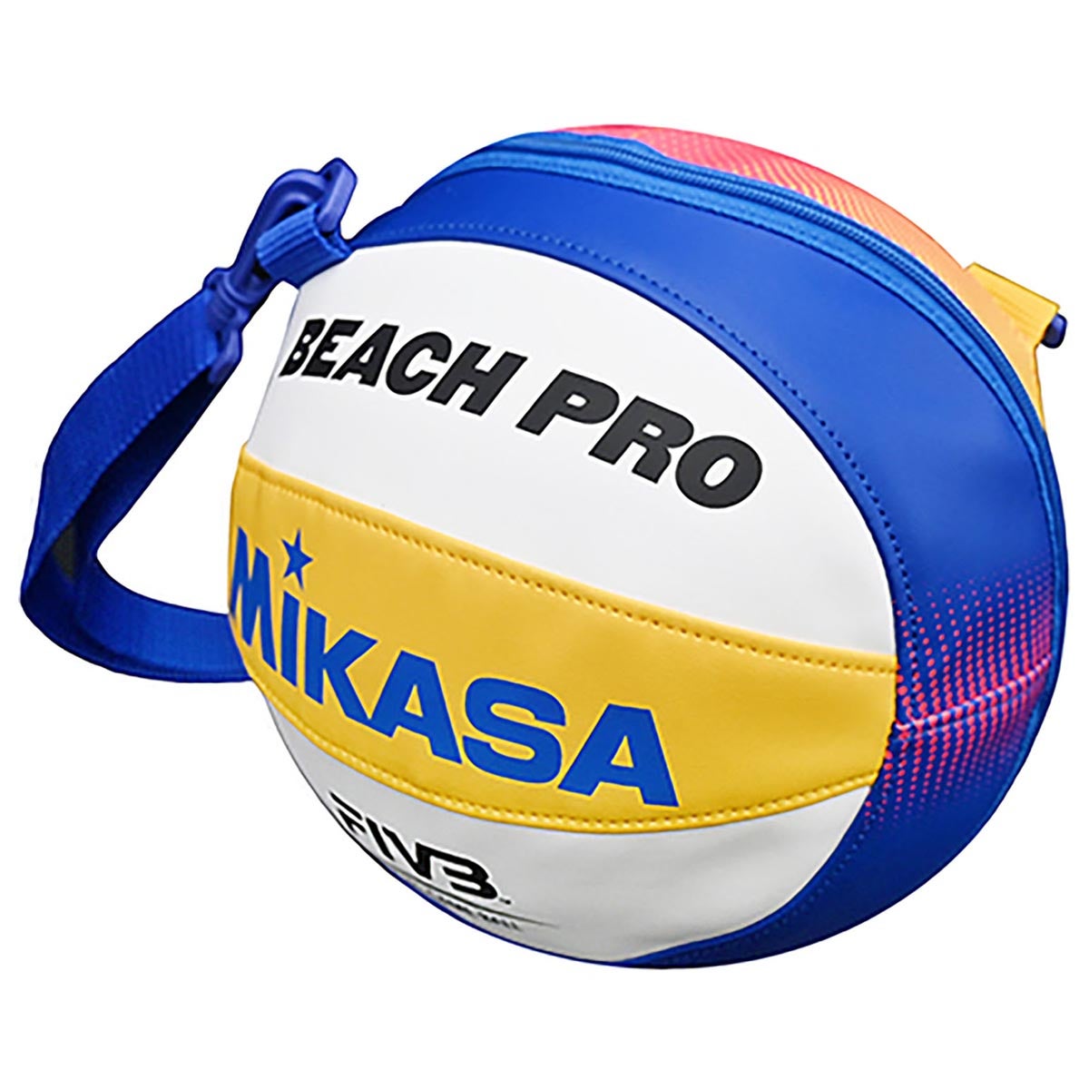 ミカサ MIKASA ビーチバレーボール1個入バック AC-BGBV550C ブルー×イエロー 商品外観