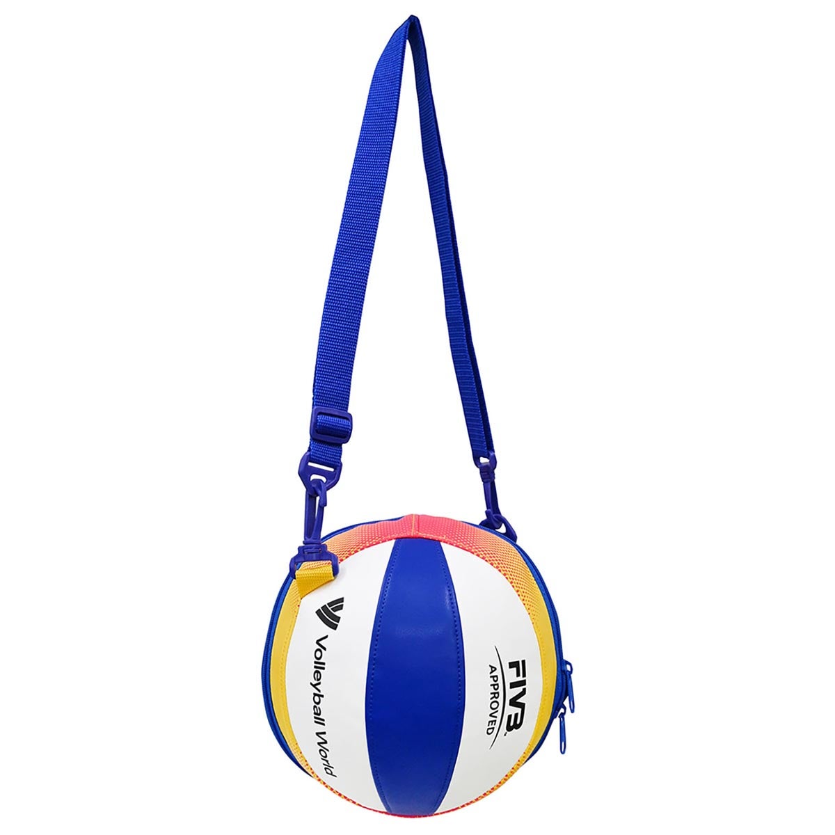 ミカサ MIKASA ビーチバレーボール1個入バック AC-BGBV550C ブルー×イエロー 商品外観 側面・角度違い