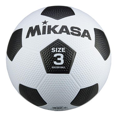 ミカサ MIKASA　ジュニアゴムサッカーボール 3号 F3-WBK ホワイト×ブラック ホワイト×ブラック