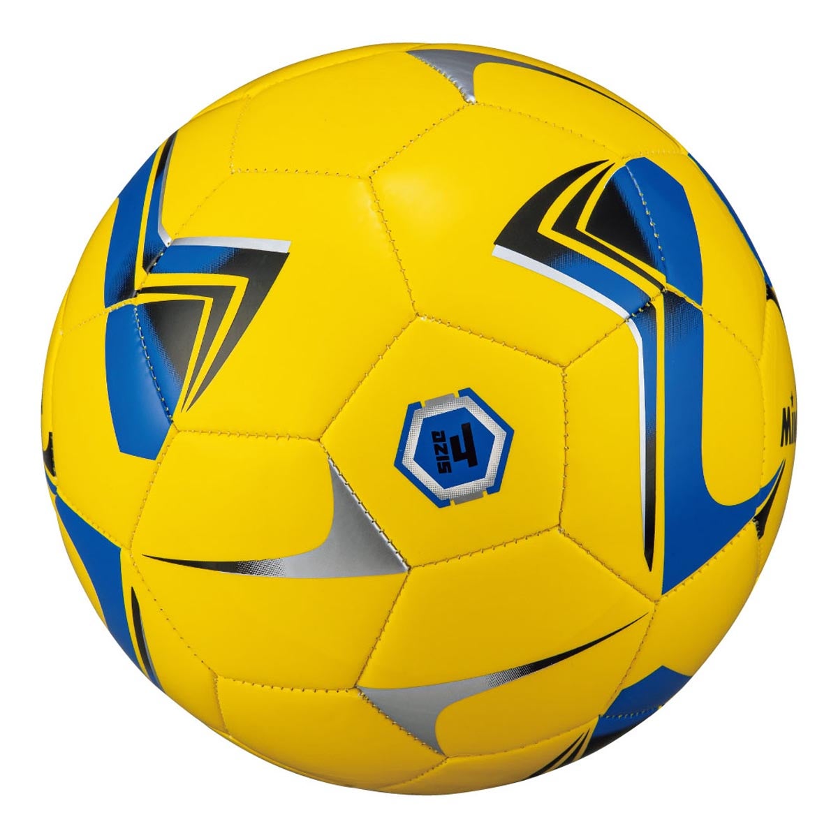 ミカサ MIKASA サッカー4号 レクリエーション F4TPV-Y-BLBK 黄 サッカーボール ボール 正面