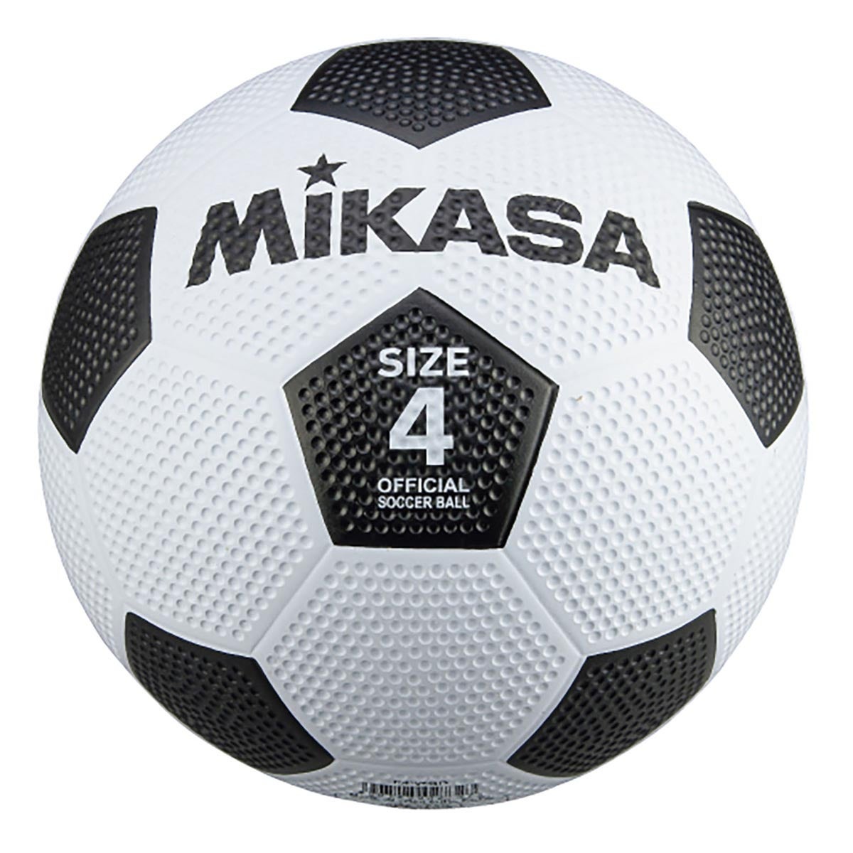 ミカサ MIKASA　ジュニアゴムサッカーボール 4号 F4-WBK ホワイト×ブラック ホワイト×ブラック