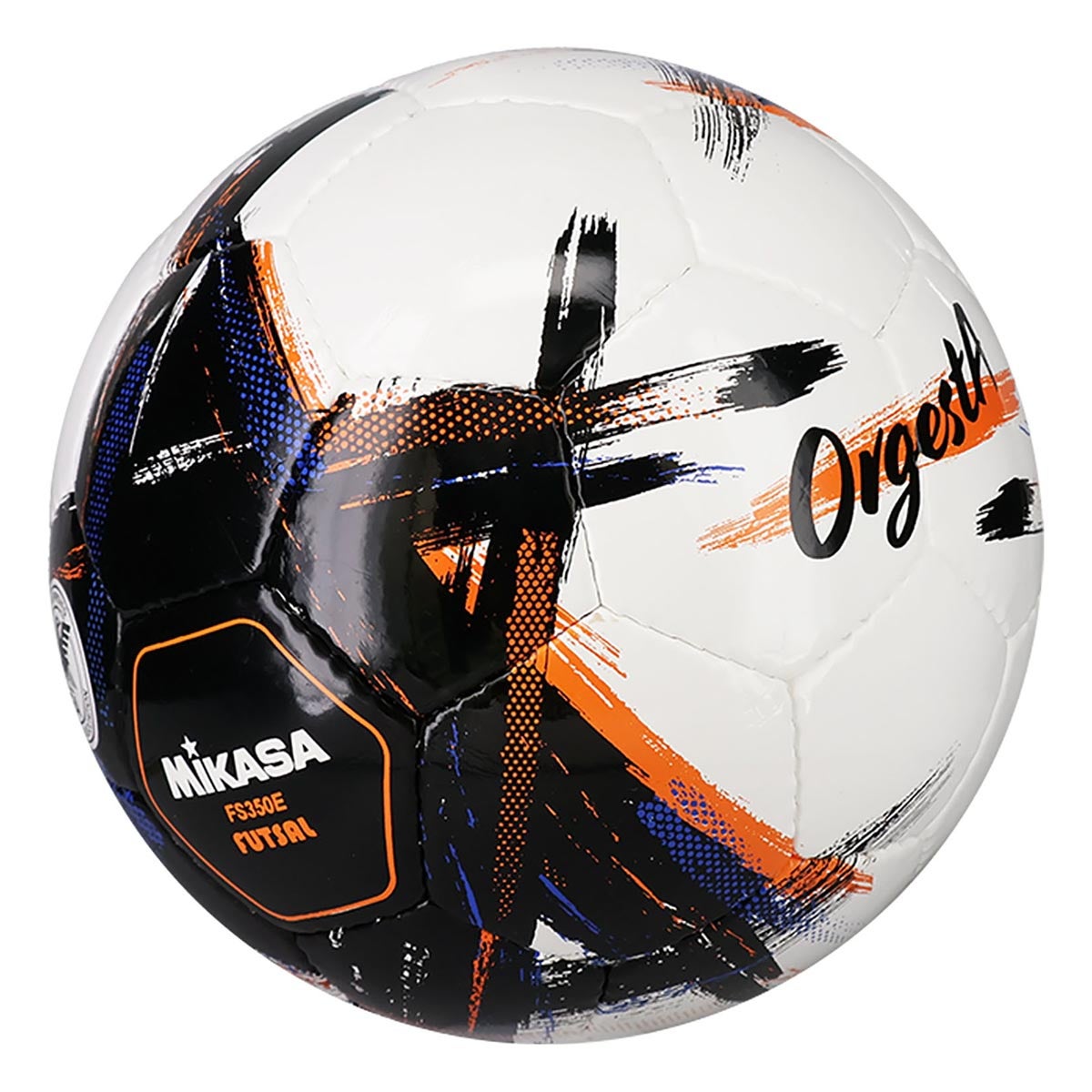 ミカサ MIKASA フットサル3号手縫い OrgestA 検定球 FS350E-BK ブラック サッカーボール ボール 正面