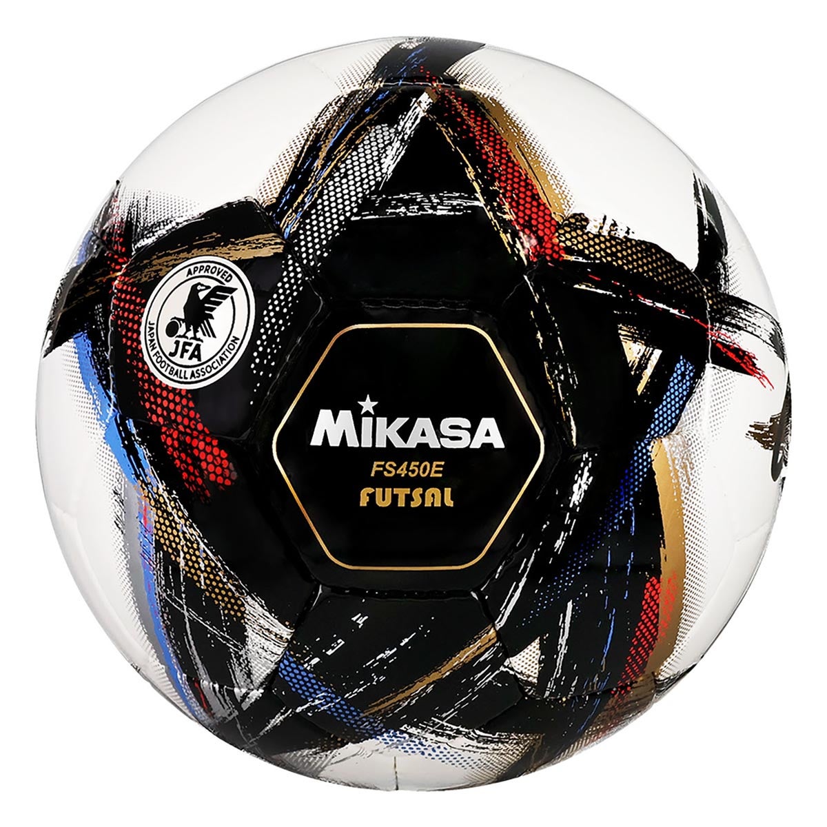 ミカサ MIKASA　フットサル4号手縫い OrgestA 検定球 FS450E-BK ブラック ブラック