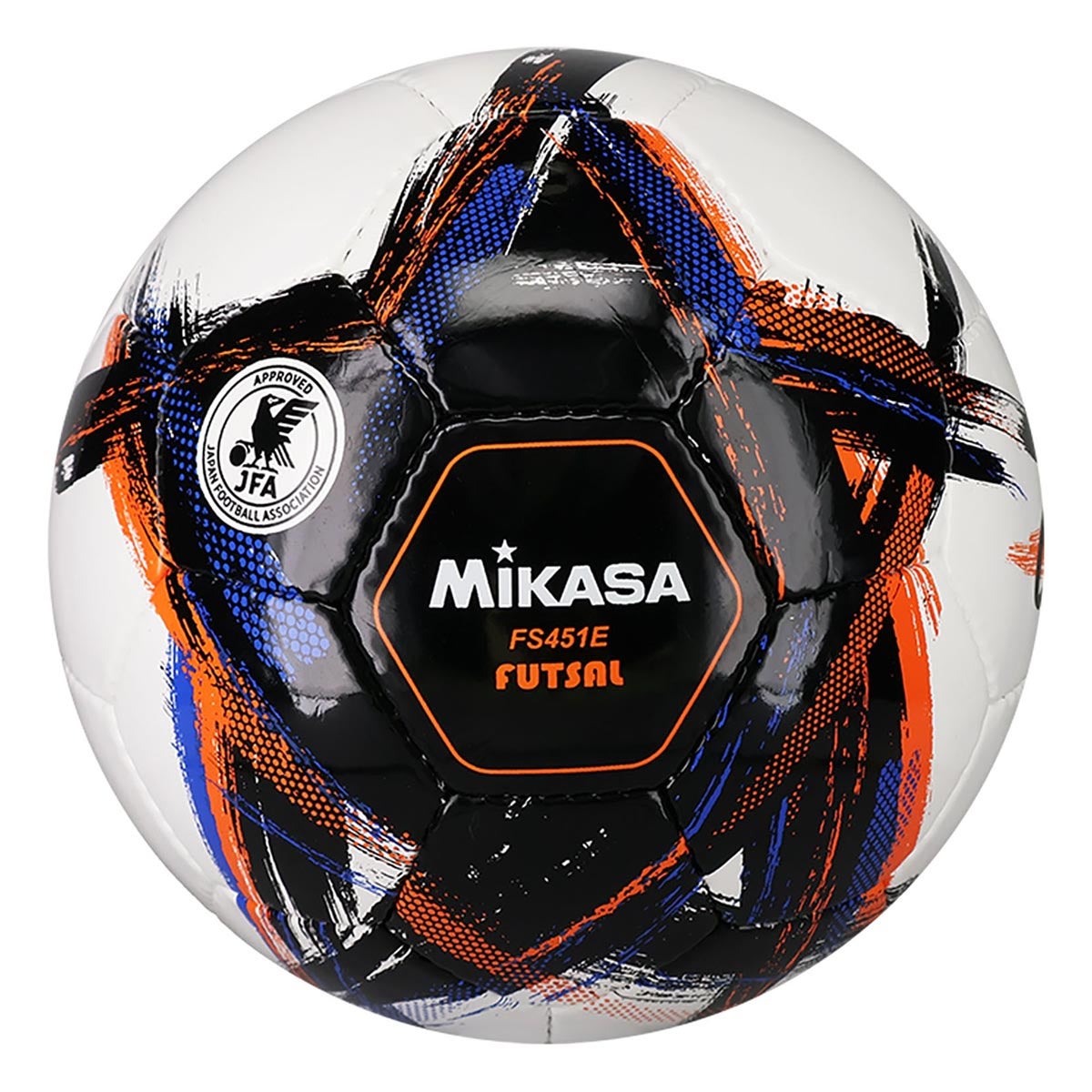 ミカサ MIKASA　フットサル4号手縫い OrgestA 検定球 FS451E-BK ブラック ブラック