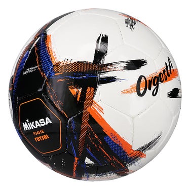 ミカサ MIKASA フットサル4号手縫い OrgestA 検定球 FS451E-BK ブラック サッカーボール ボール 正面