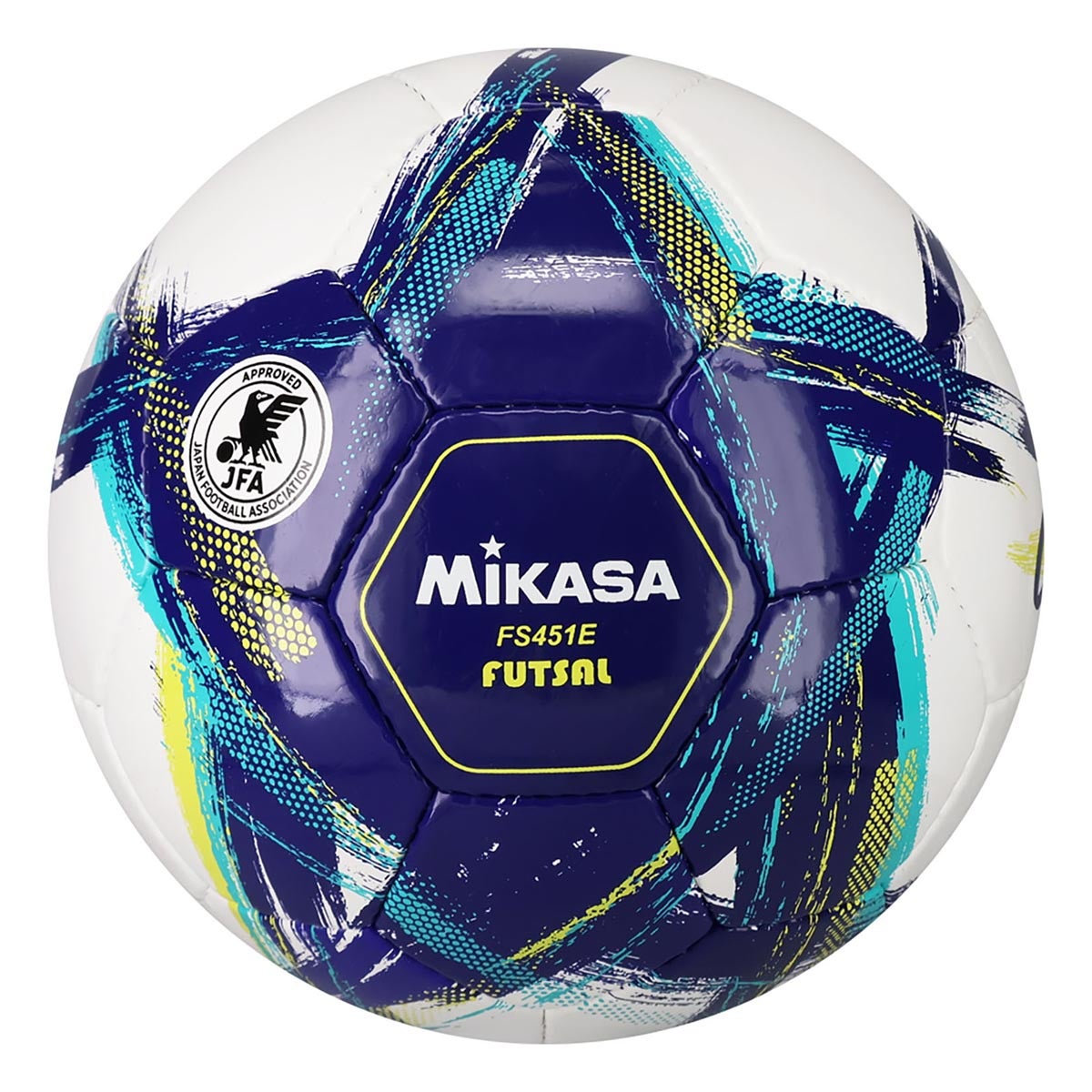ミカサ MIKASA　フットサル4号手縫い OrgestA 検定球 FS451E-BL ブルー ブルー
