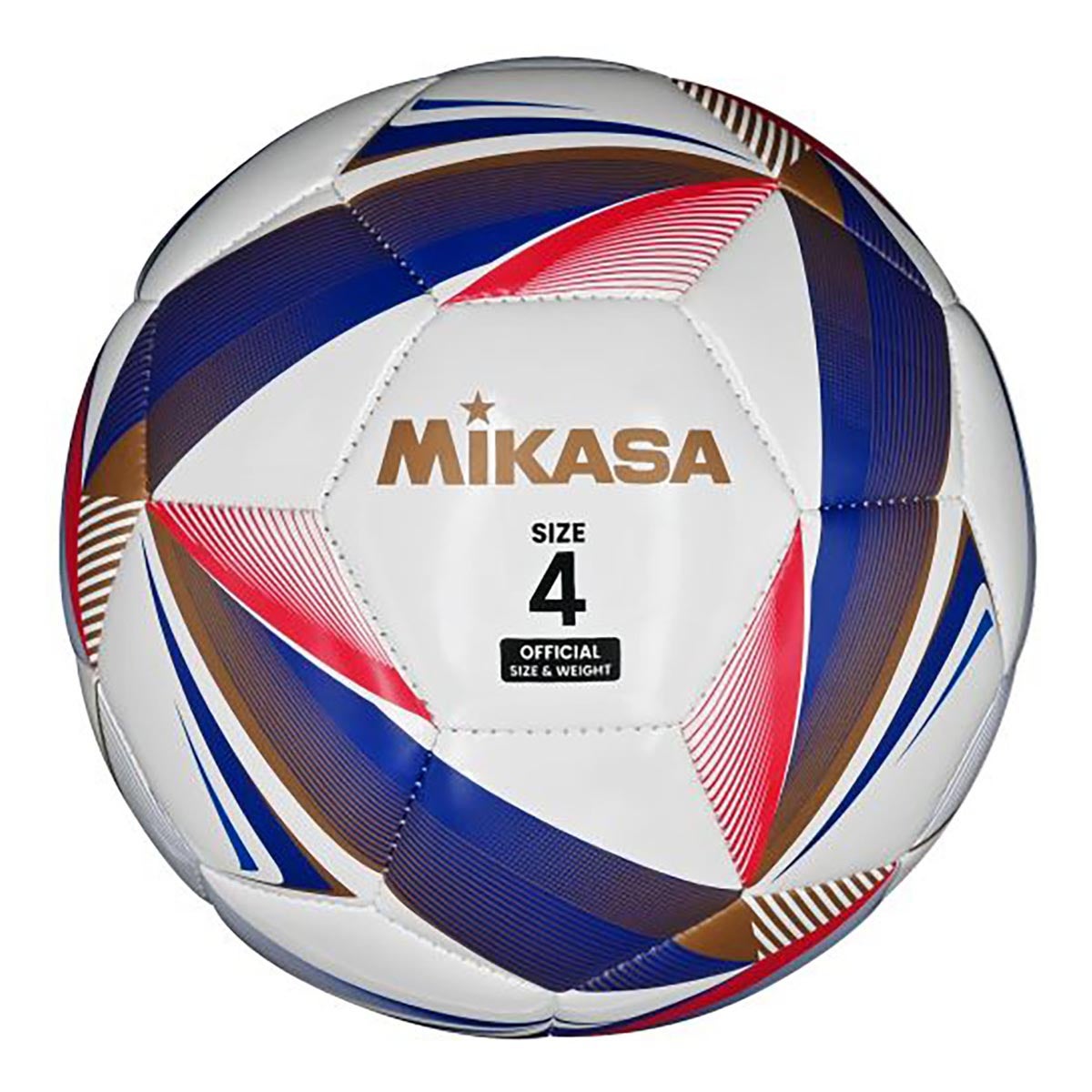 ミカサ MIKASA　マシン縫い4号 レジャー用 FT429D-W ホワイト×ブルー ホワイト×ブルー