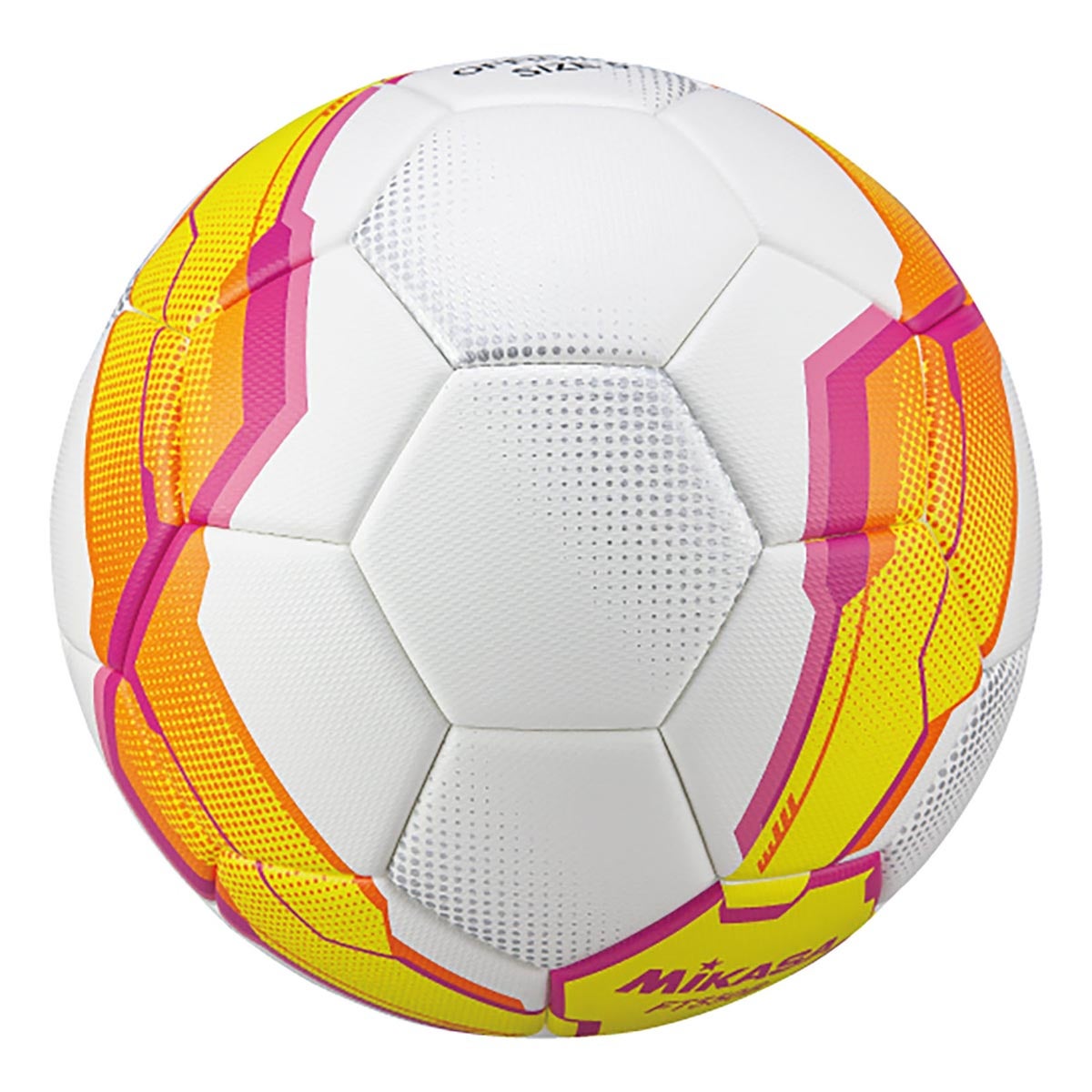 ミカサ MIKASA サッカー5号貼り 大学試合球 FT550B-YP-JUFA イエロー×ピンク サッカーボール ボール ロゴ