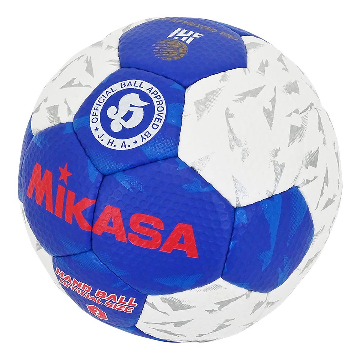 ミカサ MIKASA 検定球2号 HB250B-WBL ホワイト×ブルー ハンド・ドッジボール ボール 商品外観