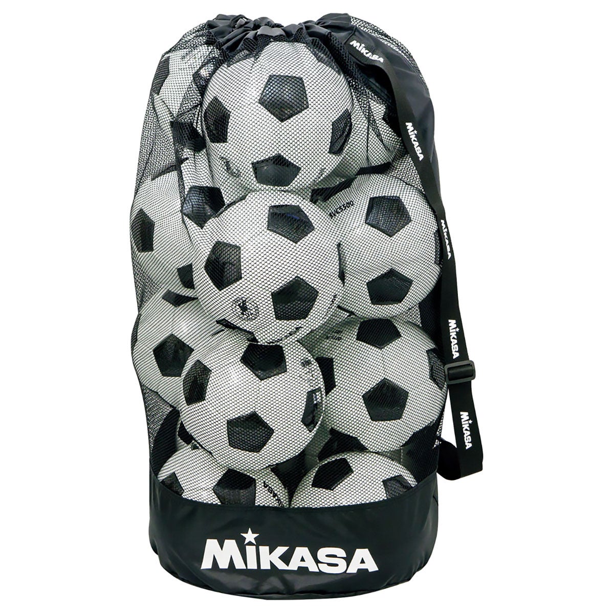 ミカサ MIKASA　ボールバッグ メッシュ巾着型 特大 MBAL ブラック　 ブラック