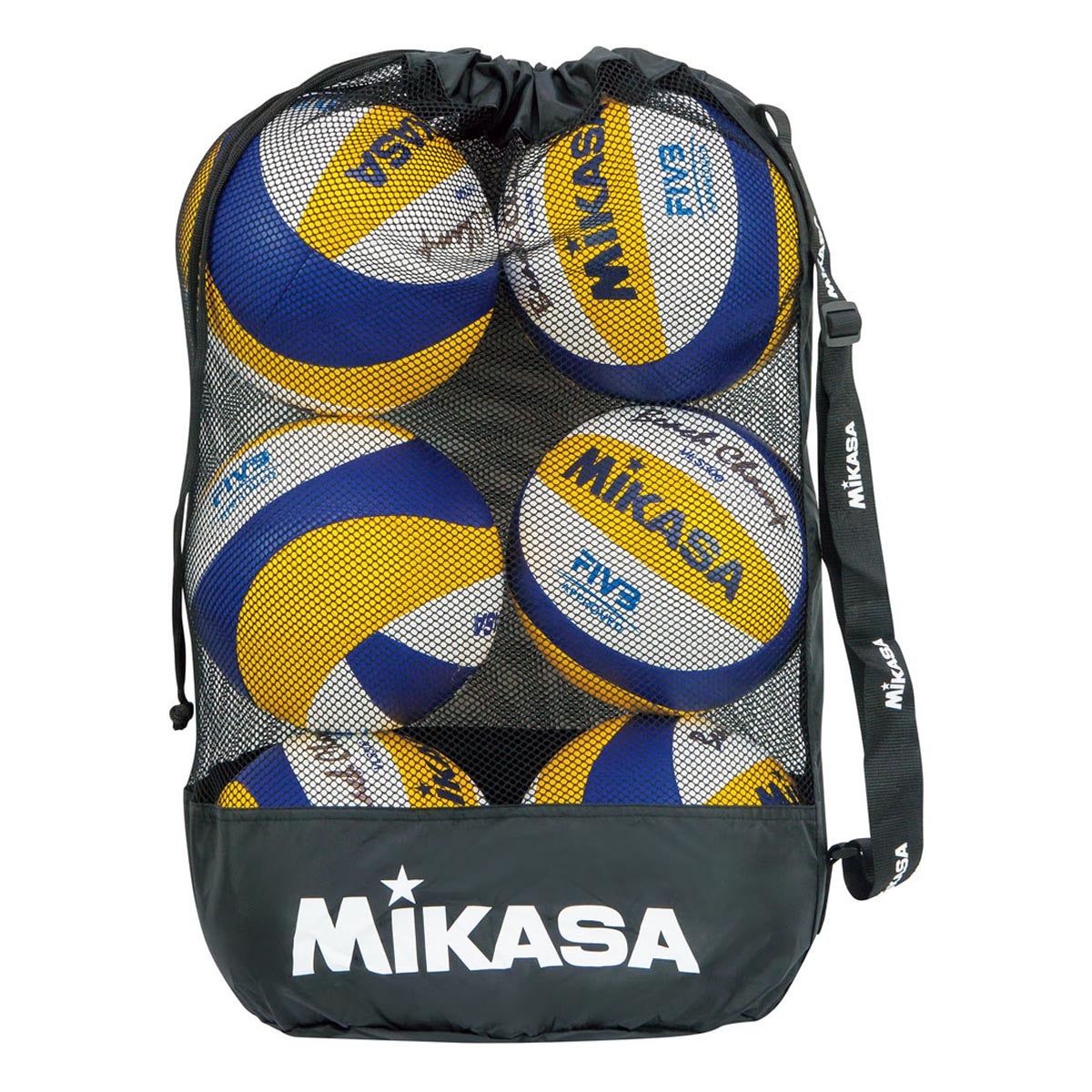 ミカサ MIKASA ボールバッグ メッシュ巾着型 中 MBAS ブラック 商品外観