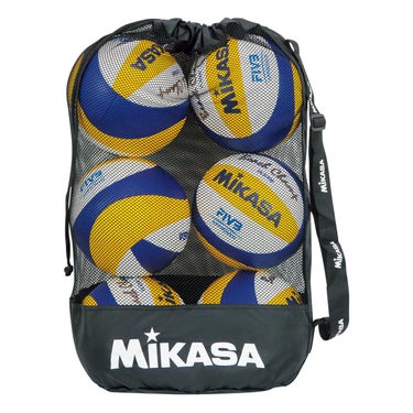 ミカサ MIKASA ボールバッグ メッシュ巾着型 中 MBAS ブラック 商品外観