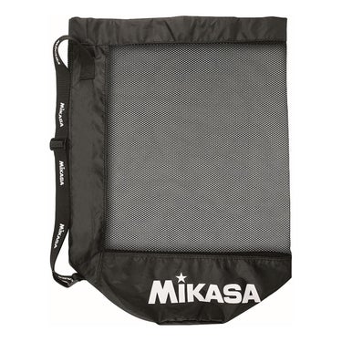 ミカサ MIKASA ボールバッグ メッシュ巾着型 中 MBAS ブラック 商品外観 側面・角度違い