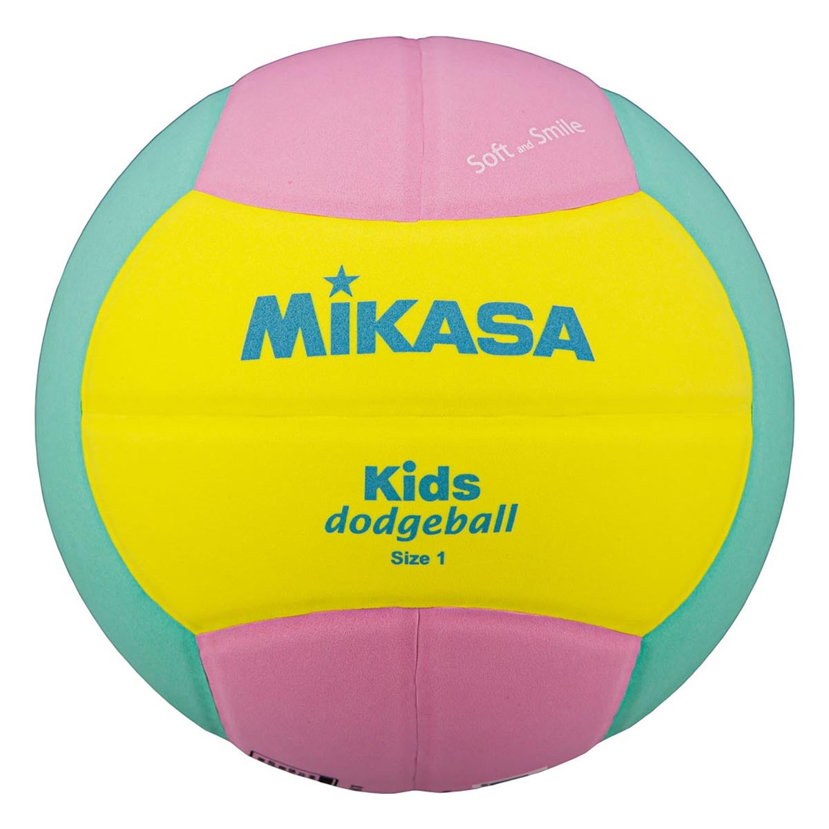ミカサ MIKASA　スマイルドッジボール 1号球 SD10-YP イエロー/ピンク/ライトグリーン イエロー/ピンク/ライトグリーン