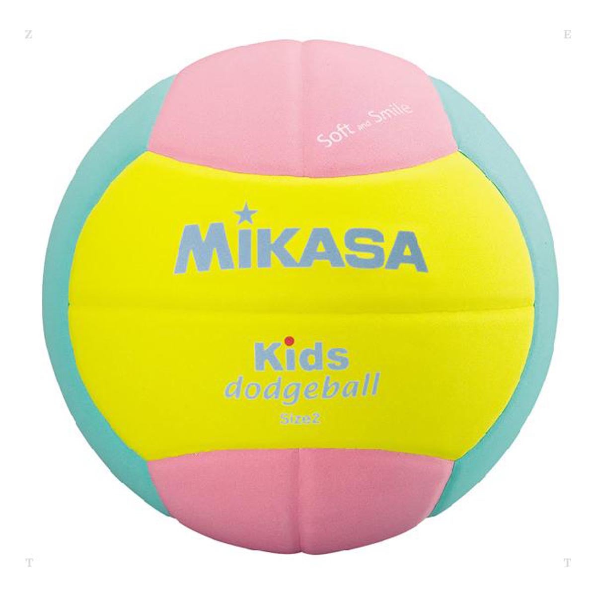 ミカサ MIKASA　スマイルドッジボール 2号 SD20-YP イエロー/ピンク/ライトグリーン イエロー/ピンク/ライトグリーン