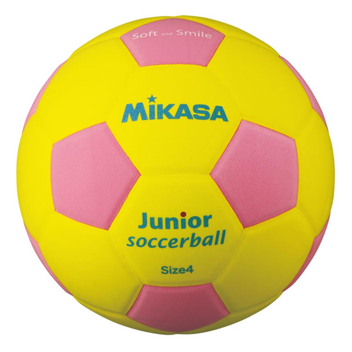 ミカサ MIKASA　スマイルサッカー軽量 4号球 SF4J-YP イエロー/ピンク イエロー/ピンク