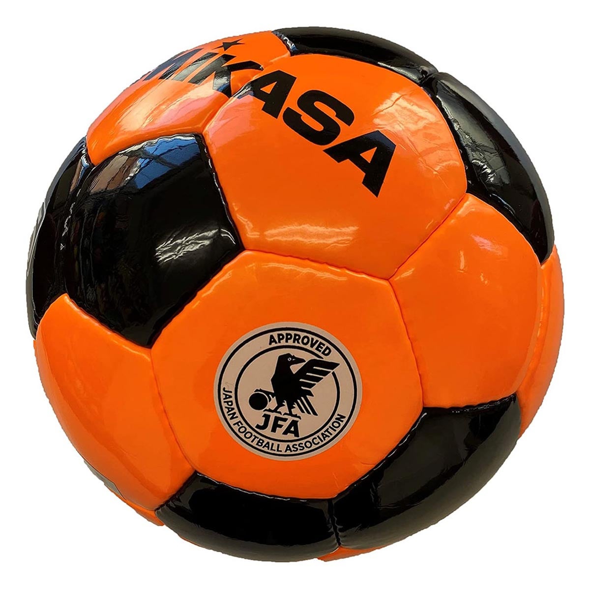 ミカサ MIKASA 手縫い 検定5号球 SVC501-BO オレンジ×ブラック サッカーボール アライメントデザイン