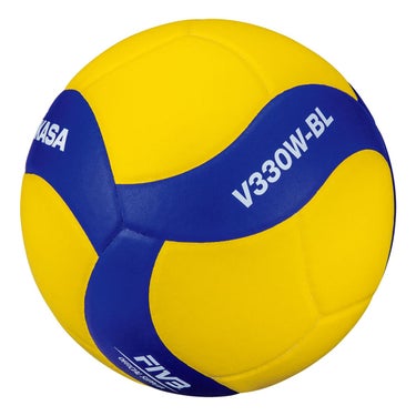 ミカサ MIKASA バレーボール練習球 5号 鈴入り V330W-BL ブルー×イエロー ボール 商品外観