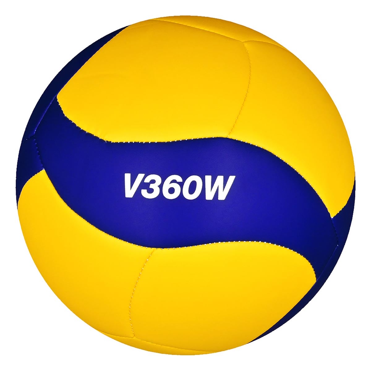 ミカサ MIKASA バレー5号レクリエーション縫い V360W イエロー×ブルー バレーボール ボール 商品外観