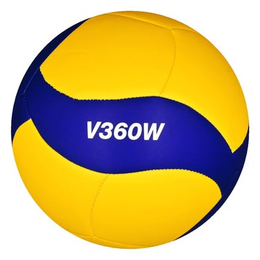 ミカサ MIKASA バレー5号レクリエーション縫い V360W イエロー×ブルー バレーボール ボール 商品外観
