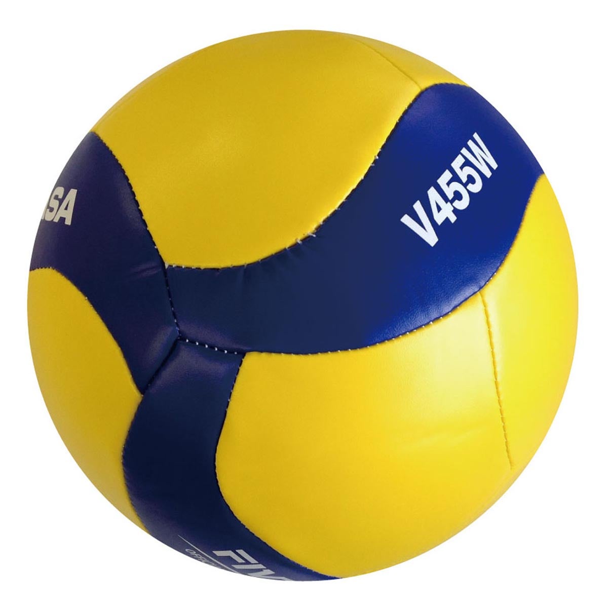 ミカサ MIKASA　バレーボール 練習球4号 レクレーション縫い V455W ブルー×イエロー