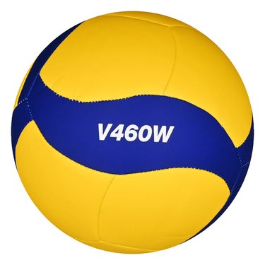 ミカサ MIKASA バレー4号レクリエーション縫い V460W イエロー×ブルー バレーボール ボール 商品外観