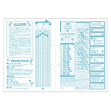 ミカサ MIKASA 6人制バレーボールスコアブック VG-0037 商品外観