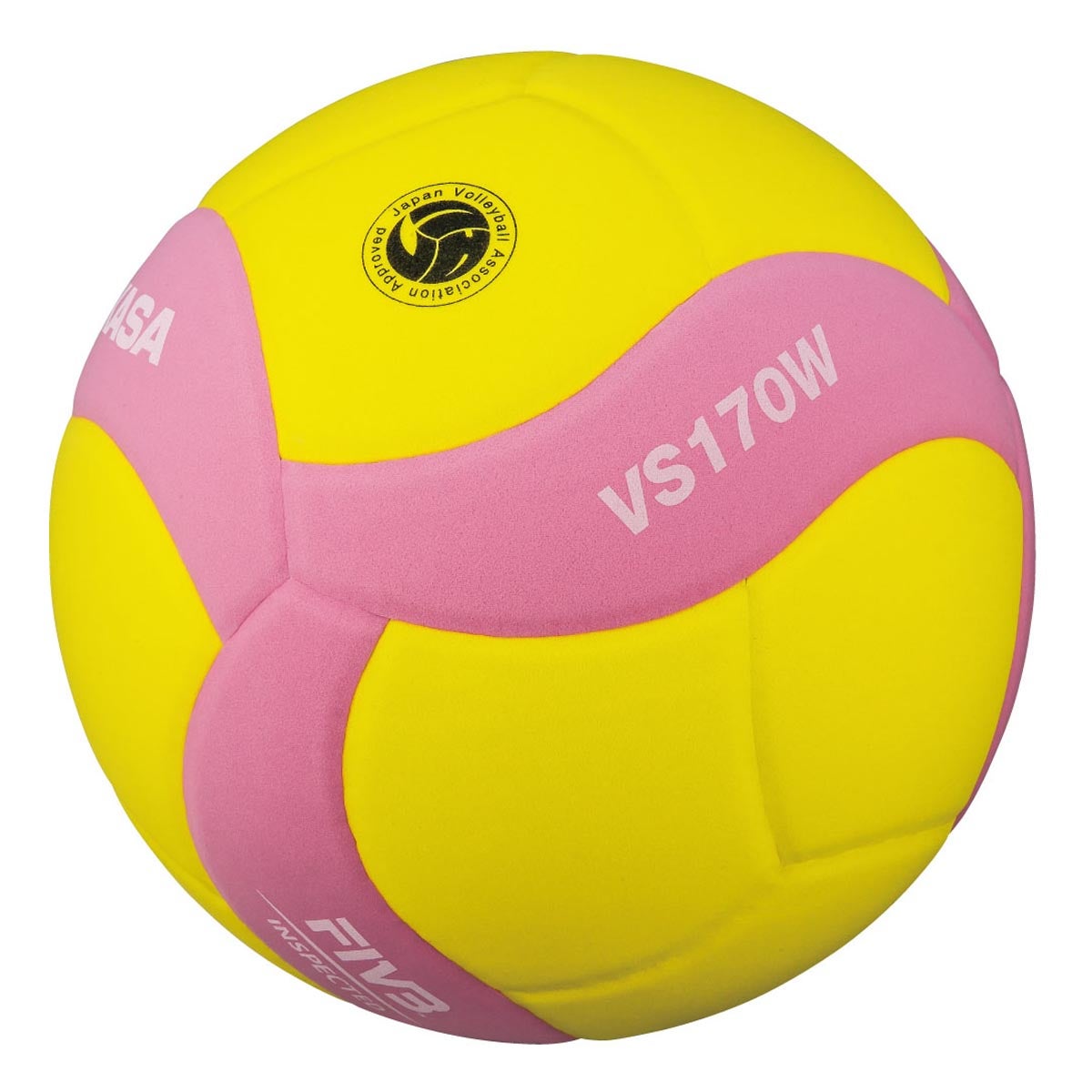 ミカサ MIKASA FIVB 公認スマイルバレー 5号 VS170W-Y-P イエロー×ピンク バレーボール ボール 商品外観