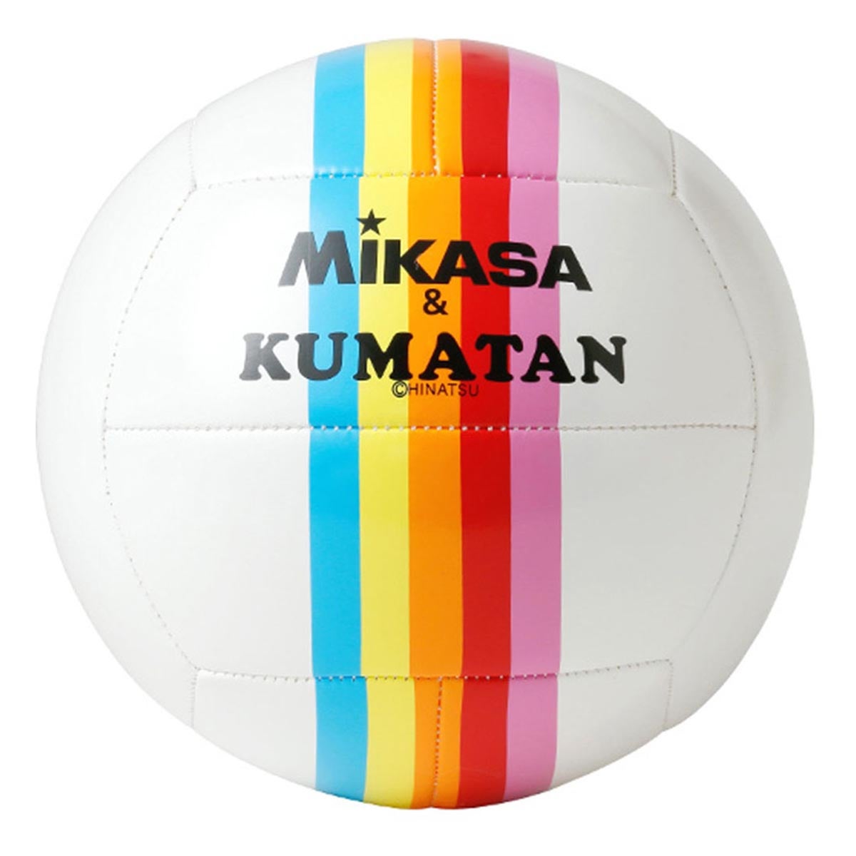 ミカサ MIKASA MIKASA＆KUMATANバレー4号スター WCJKU-V4 レインボー（RAINBO） バレーボール ボール 商品外観