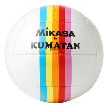 ミカサ MIKASA MIKASA＆KUMATANバレー4号スター WCJKU-V4 レインボー（RAINBO） バレーボール ボール 商品外観