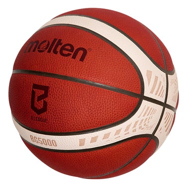 モルテン molten BG5000 Bリーグ公式試合球 B7G5000BL2 オレンジ×アイボリー バスケットボール ボール 正面