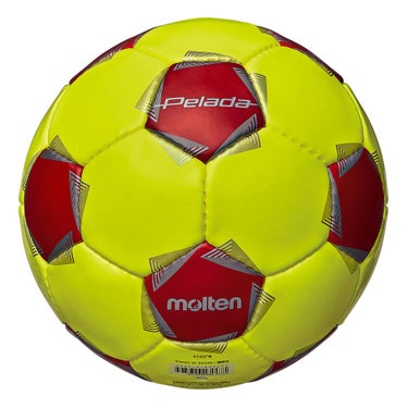 モルテン molten ペレーダトレーニング 3号球 F3K9200-YR ライトイエロー×メタリックレッド サッカーボール ボール 正面