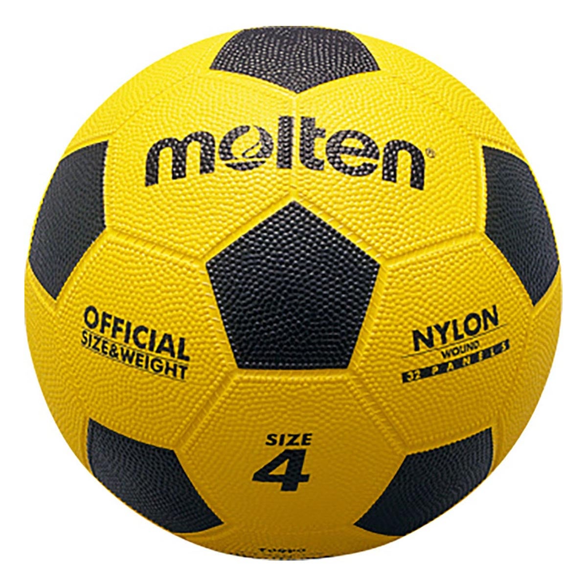 モルテン molten　亀甲ゴムサッカー 4号球 F4Y 黄×黒　 黄×黒