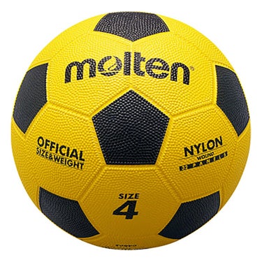 モルテン molten　亀甲ゴムサッカー 4号球 F4Y 黄×黒　 黄×黒