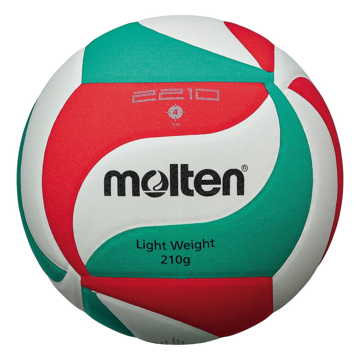 モルテン molten　バレーボール2210軽量4号 210 V4M2210L21 白×赤×緑 白×赤×緑